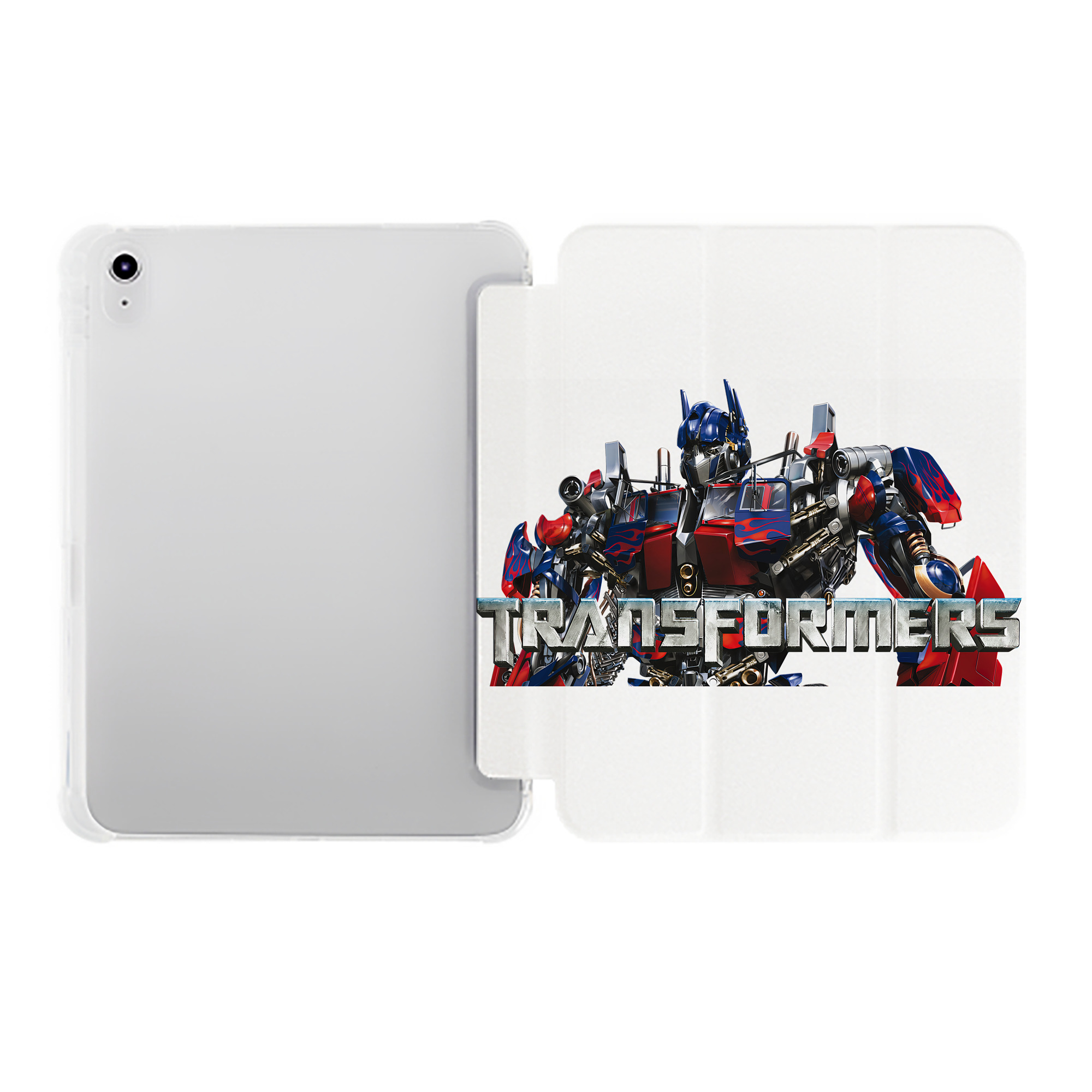 （画像用） Transformers トランスフォーマー IPad ケース ペン収納付き 三つ折りスタンド PUレザー×シリコン 対応機種9.5/10.5/10.9インチ